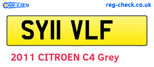 SY11VLF are the vehicle registration plates.