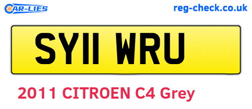 SY11WRU are the vehicle registration plates.