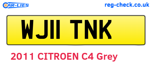 WJ11TNK are the vehicle registration plates.