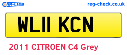 WL11KCN are the vehicle registration plates.