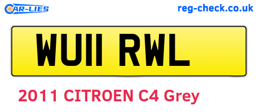 WU11RWL are the vehicle registration plates.