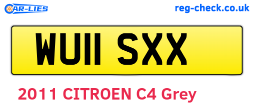 WU11SXX are the vehicle registration plates.