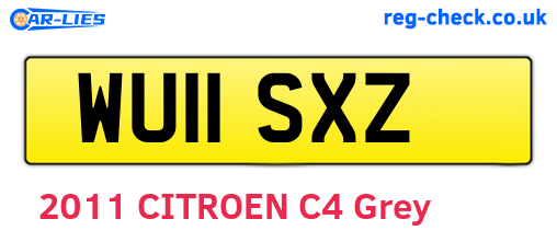 WU11SXZ are the vehicle registration plates.