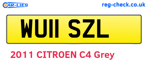 WU11SZL are the vehicle registration plates.