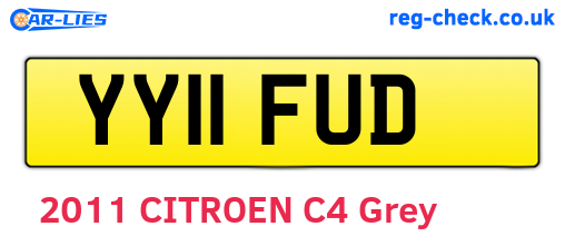 YY11FUD are the vehicle registration plates.
