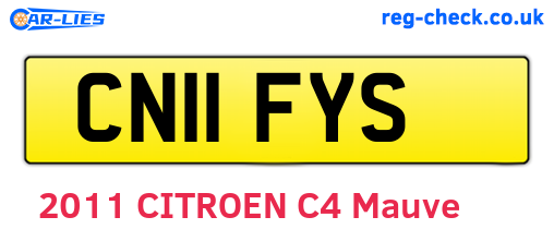 CN11FYS are the vehicle registration plates.