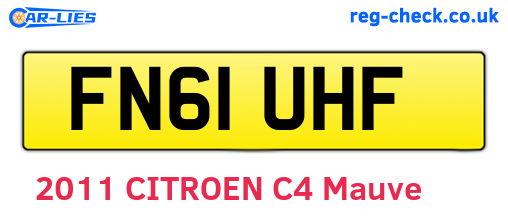 FN61UHF are the vehicle registration plates.