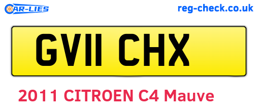 GV11CHX are the vehicle registration plates.