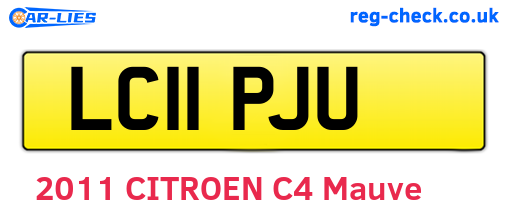 LC11PJU are the vehicle registration plates.