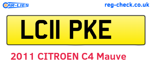 LC11PKE are the vehicle registration plates.