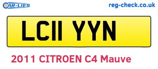 LC11YYN are the vehicle registration plates.