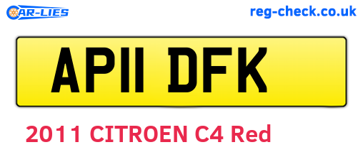 AP11DFK are the vehicle registration plates.
