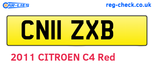 CN11ZXB are the vehicle registration plates.