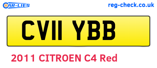 CV11YBB are the vehicle registration plates.