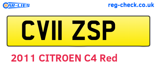 CV11ZSP are the vehicle registration plates.