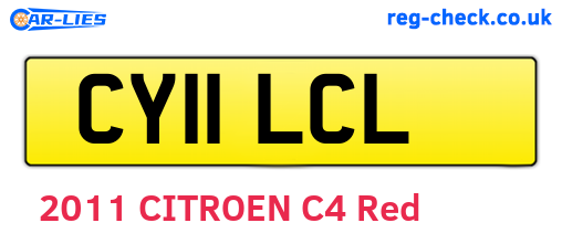 CY11LCL are the vehicle registration plates.
