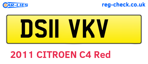 DS11VKV are the vehicle registration plates.