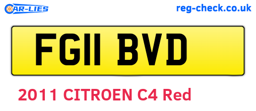 FG11BVD are the vehicle registration plates.