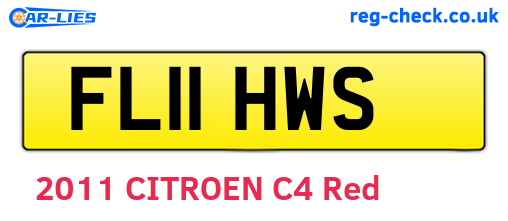 FL11HWS are the vehicle registration plates.