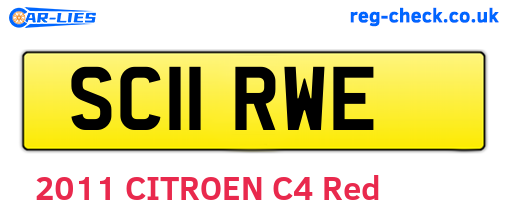 SC11RWE are the vehicle registration plates.