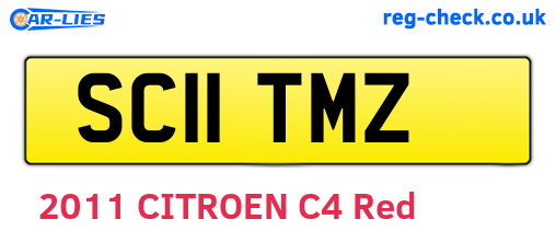 SC11TMZ are the vehicle registration plates.