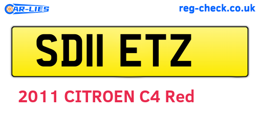 SD11ETZ are the vehicle registration plates.