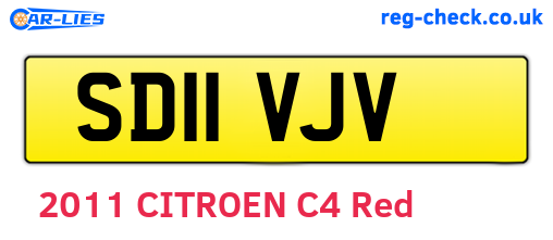 SD11VJV are the vehicle registration plates.