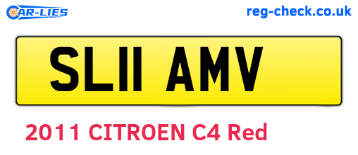 SL11AMV are the vehicle registration plates.