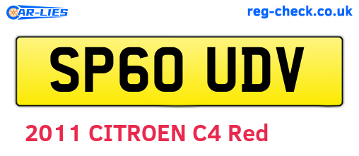 SP60UDV are the vehicle registration plates.