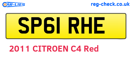 SP61RHE are the vehicle registration plates.