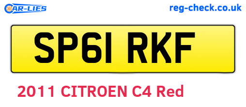 SP61RKF are the vehicle registration plates.