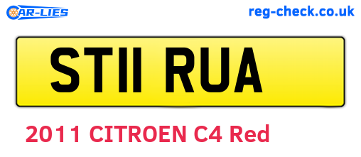 ST11RUA are the vehicle registration plates.