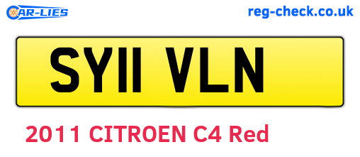 SY11VLN are the vehicle registration plates.