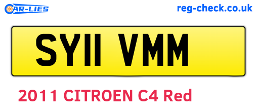 SY11VMM are the vehicle registration plates.
