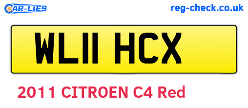WL11HCX are the vehicle registration plates.