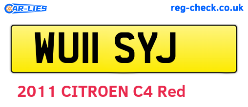 WU11SYJ are the vehicle registration plates.