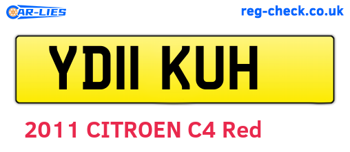 YD11KUH are the vehicle registration plates.
