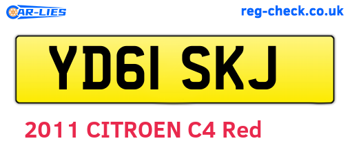 YD61SKJ are the vehicle registration plates.