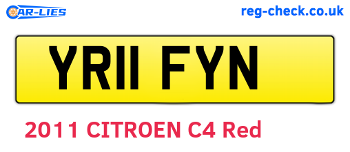 YR11FYN are the vehicle registration plates.