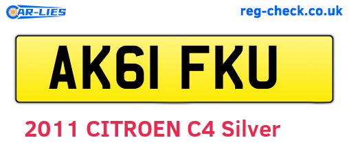 AK61FKU are the vehicle registration plates.