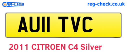AU11TVC are the vehicle registration plates.