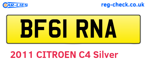 BF61RNA are the vehicle registration plates.