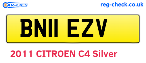 BN11EZV are the vehicle registration plates.