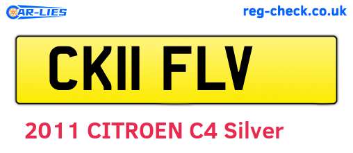 CK11FLV are the vehicle registration plates.