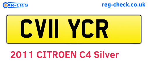 CV11YCR are the vehicle registration plates.