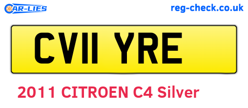 CV11YRE are the vehicle registration plates.