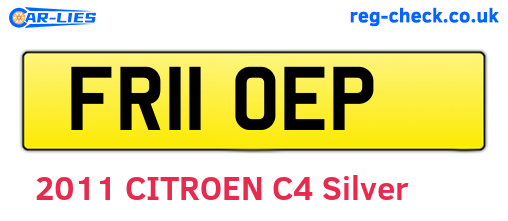 FR11OEP are the vehicle registration plates.