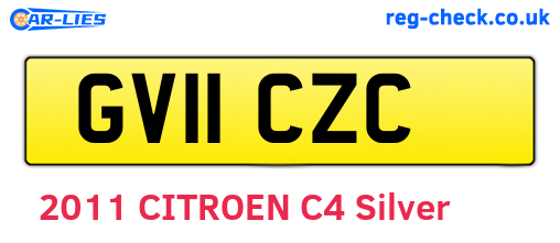 GV11CZC are the vehicle registration plates.