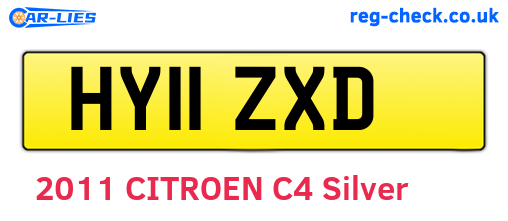 HY11ZXD are the vehicle registration plates.