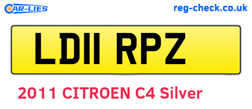 LD11RPZ are the vehicle registration plates.